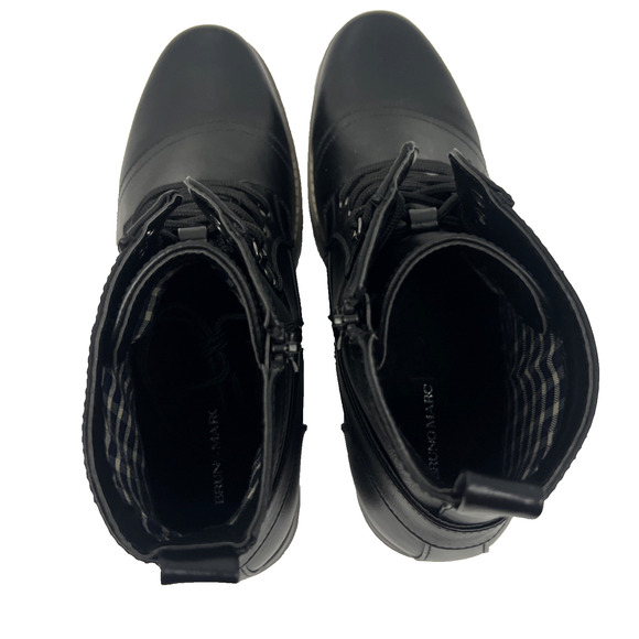 Bruno Marc Philly-5 Black Lace Zip Up Combat Ankle Boots Mens US 13 New main image 11